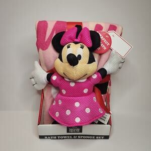 Minnie Mouse Bath Towel & Sponge Set ☆New in the box